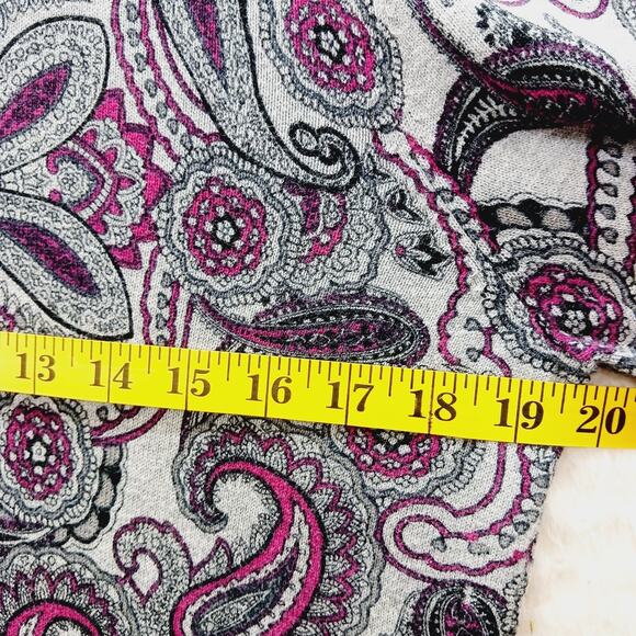 Sweater Button-Up Cardigan Size LP Paisley Whimsycore Witchy Academia Indie Boho - Picture 9 of 13